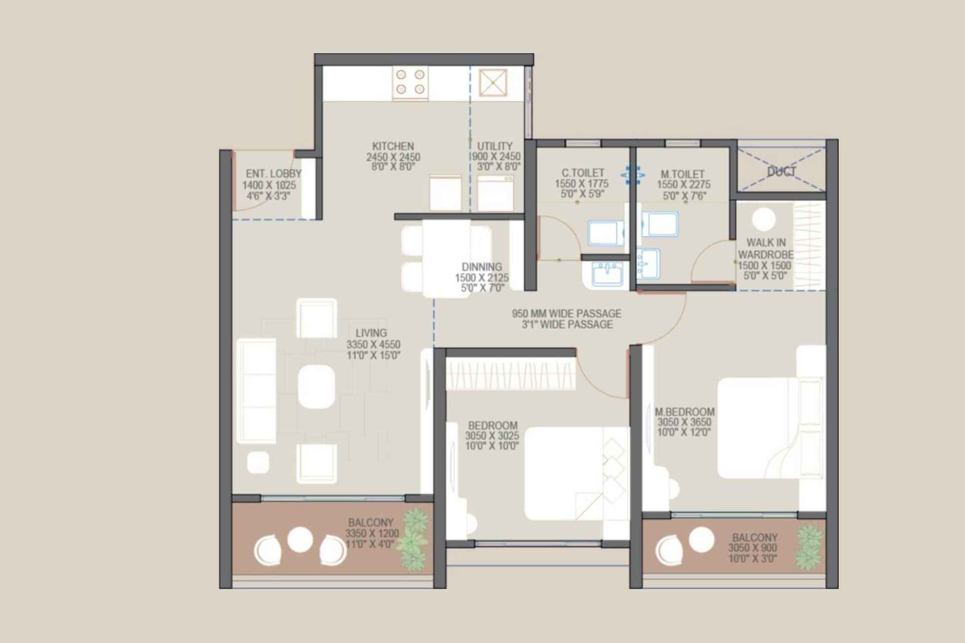 Goyal-My-Home-Sanctuary-Floor-Plan-2-BHK-Signature-760-Sqft
